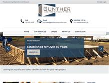 Tablet Screenshot of guntherconstruction.com